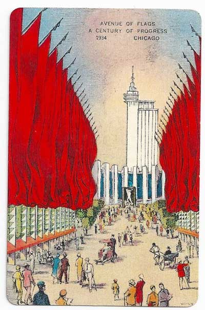 Avenue of Flags (from back of souvenir playing card)