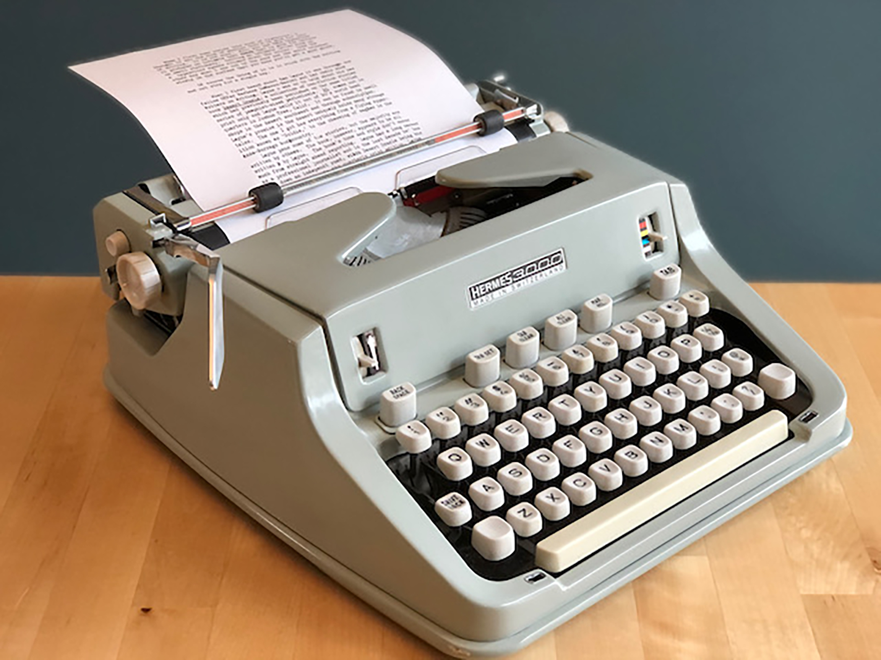 the Hermes 3000 typewriter
