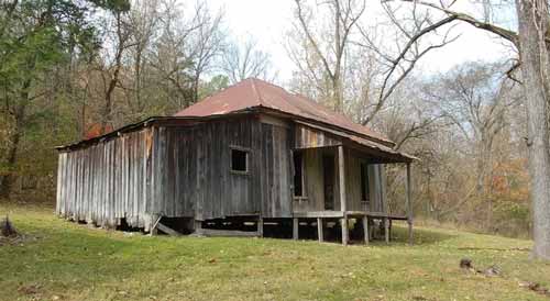 One of the residences still standing on the outskirts of Rush