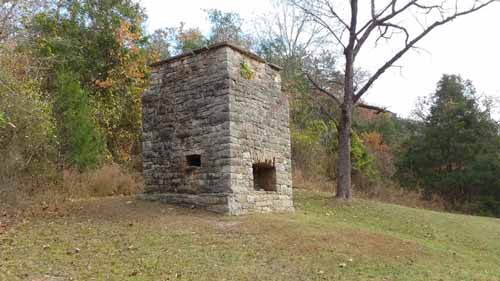 Old smelter, where the first miners discovered their search for silver yielded zinc