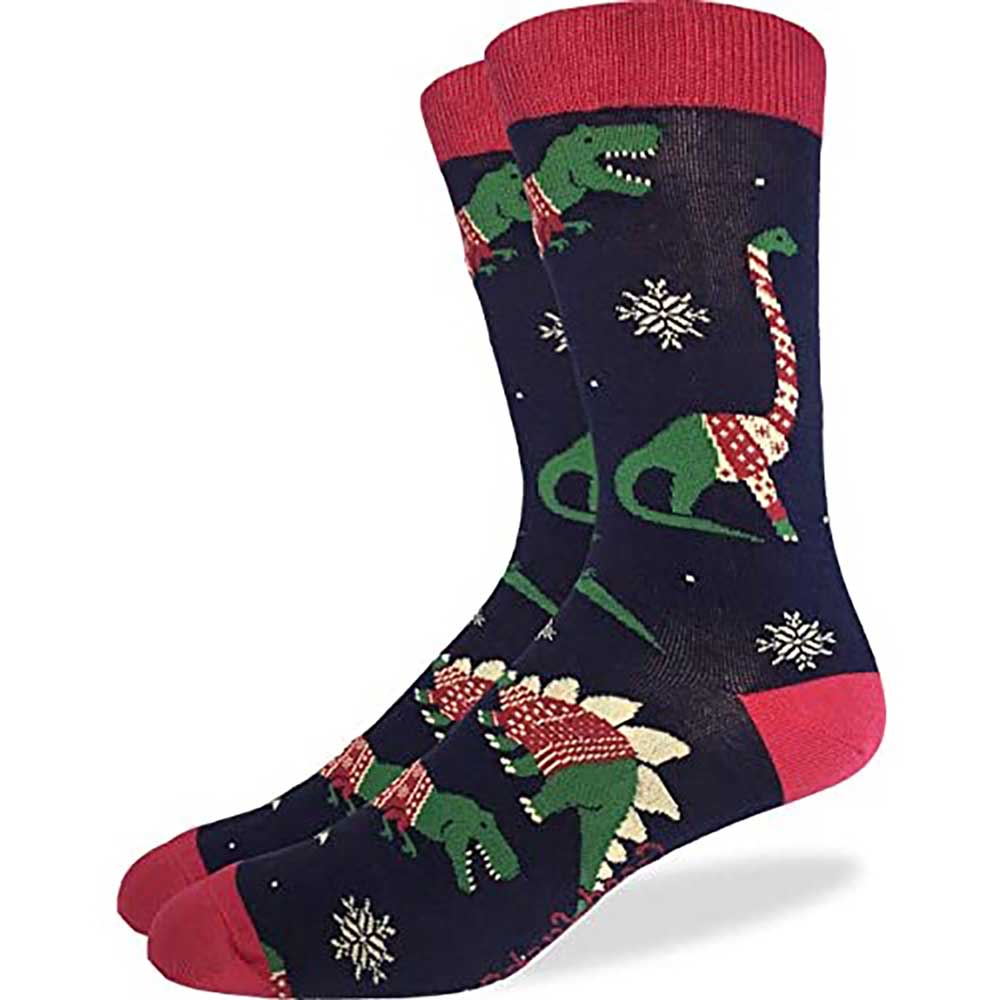 ugly socks Christmas dinosaurs