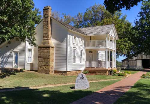 Will Rogers birthplace, on the banks of Lake Oologah, north of Claremore
