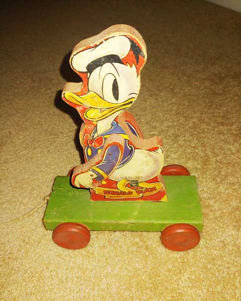 Early 1940s Donald Duck pull-toy 