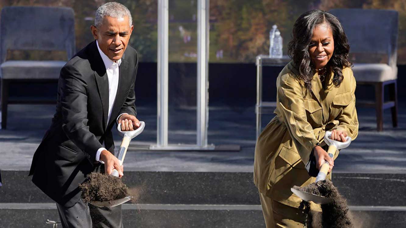 groundbreaking ceremony for The Barack Obama Presidential Center in Chicago