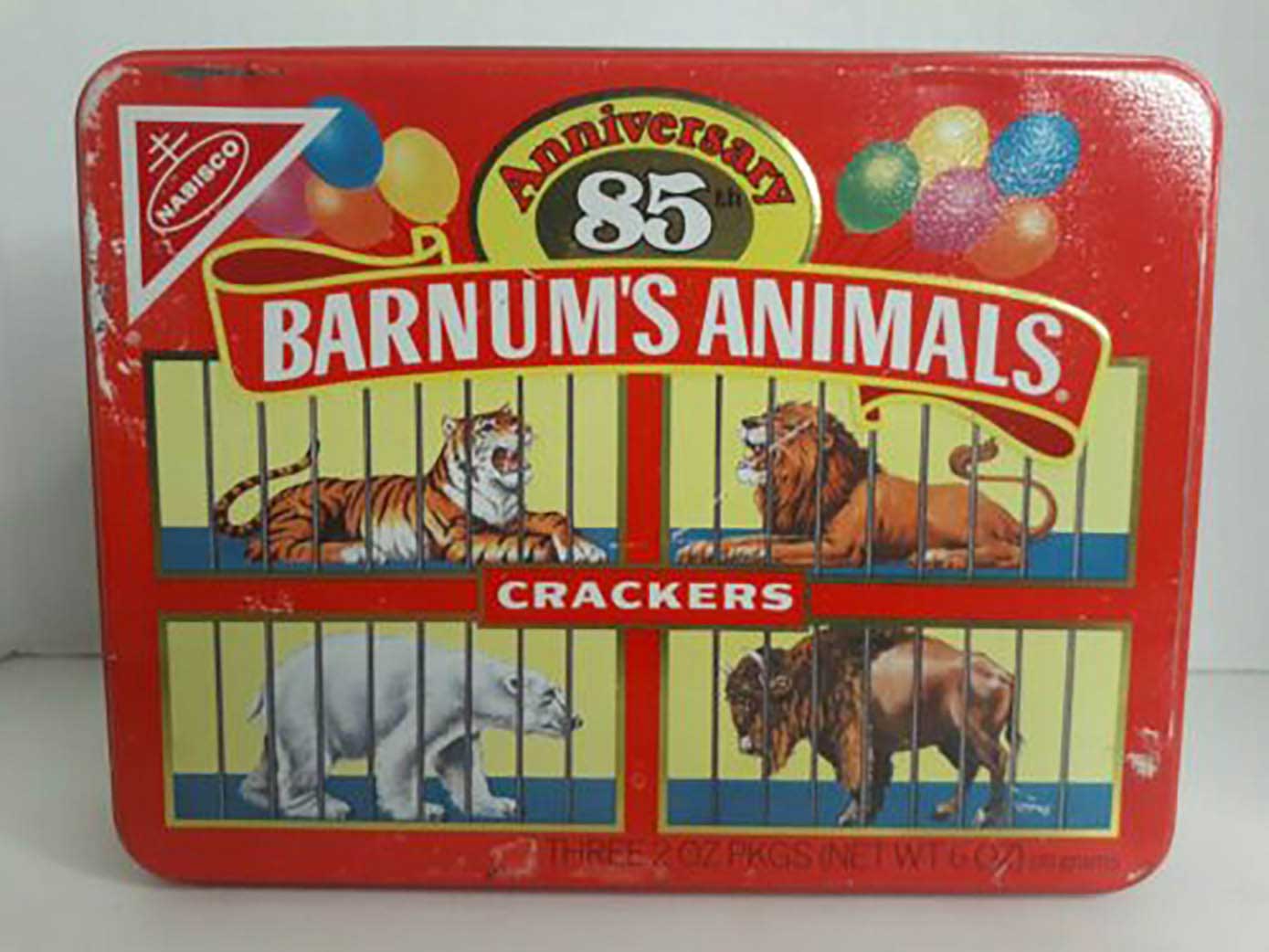 animal crackers old design tin
