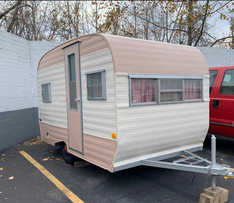 pink Vintage Camper