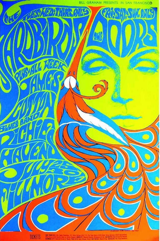 The Yardbirds and The Doors poster