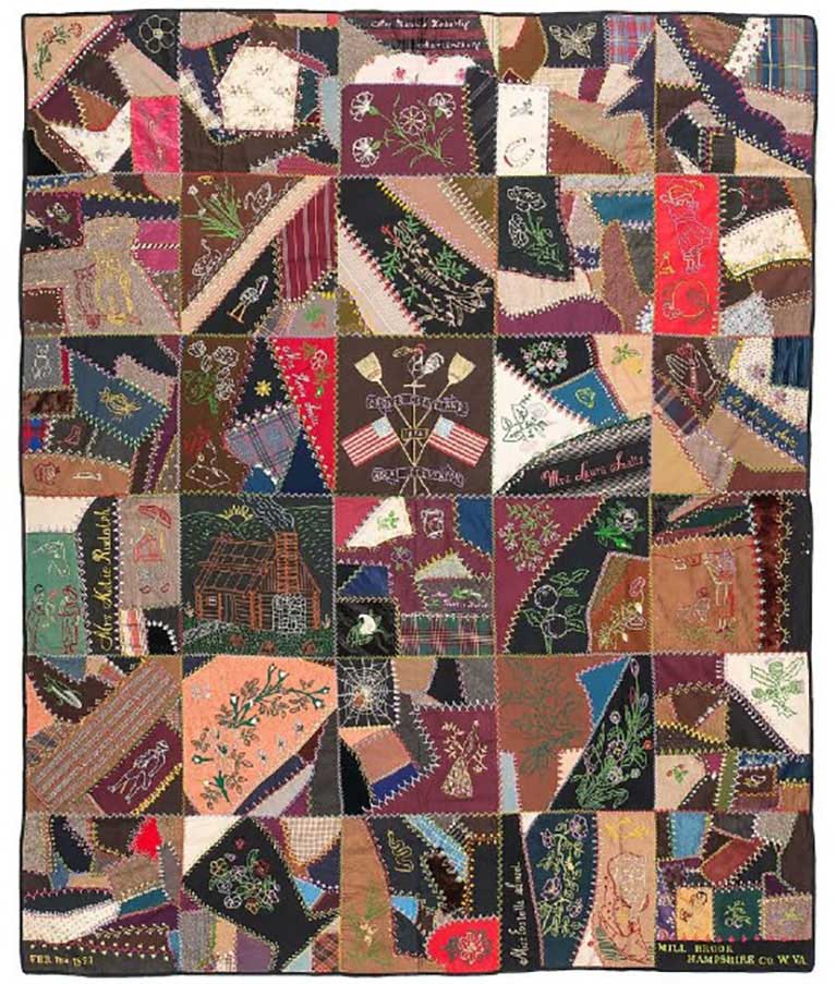 An antique Crazy quilt