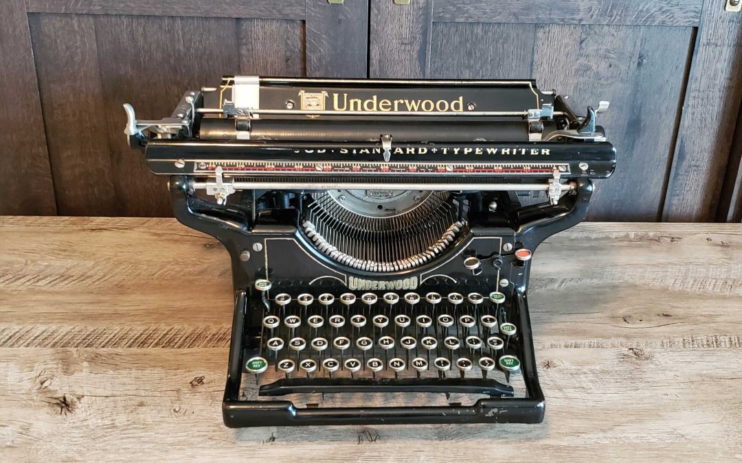 This 1922 Underwood Model K Typewriter was purchased at Glenwood Antique Mall in Overland Park, KS, and lovingly restored by the publisher’s daughter for her son’s birthday after he became obsessed while watching “Wednesday” on Netflix. (Image courtesy of Patti Klinge)