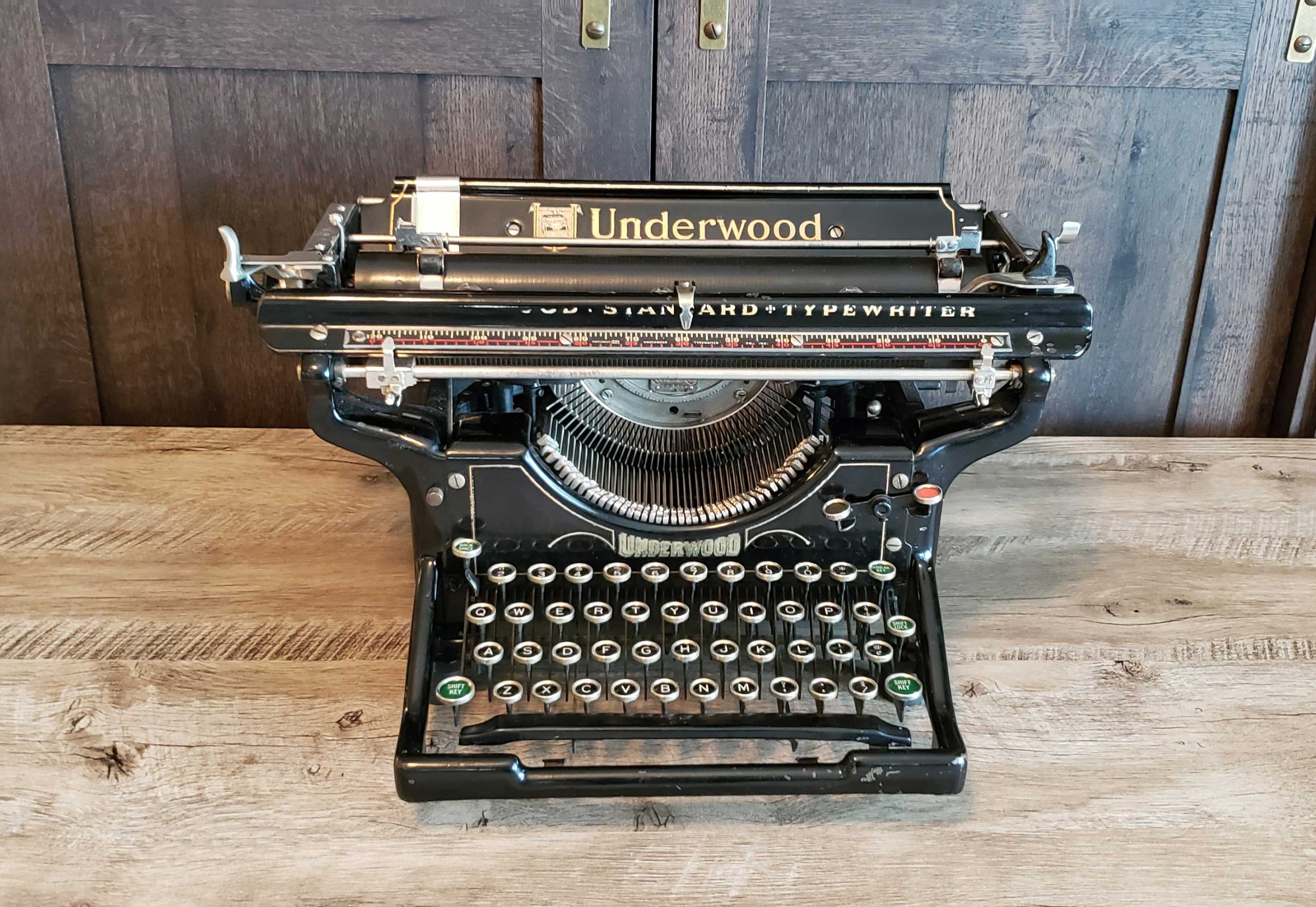 This 1922 Underwood Model K Typewriter was purchased at Glenwood Antique Mall in Overland Park, KS, and lovingly restored by the publisher’s daughter for her son’s birthday after he became obsessed while watching “Wednesday” on Netflix. (Image courtesy of Patti Klinge)