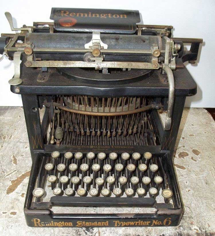 The 1895 Remington Standard Typewriter No. 6