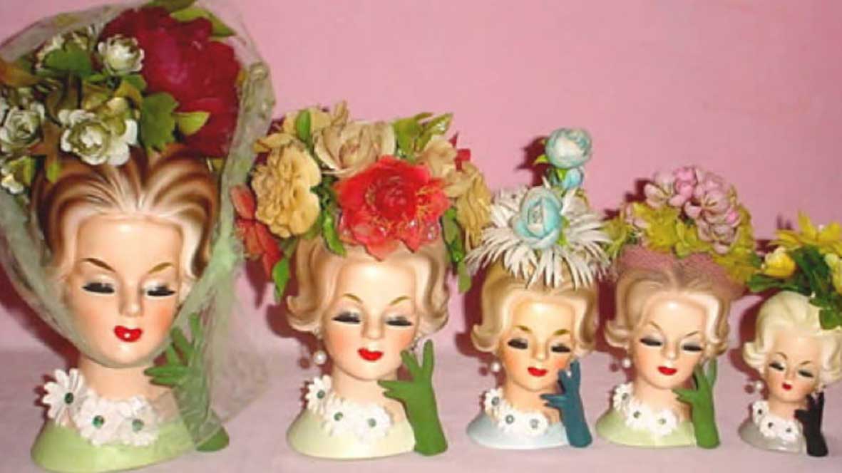 Lady head vases