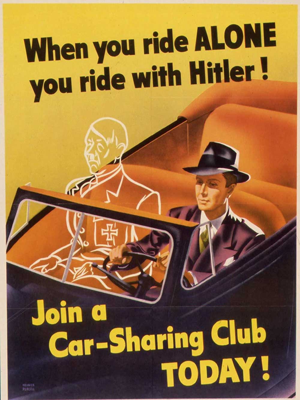 Posters promoted car-sharing