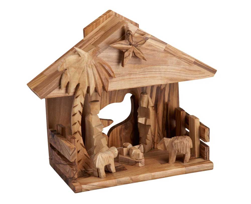 olive wood nativity