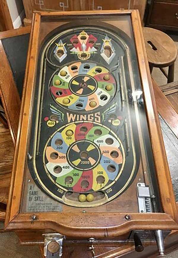 An antique pinball machine
