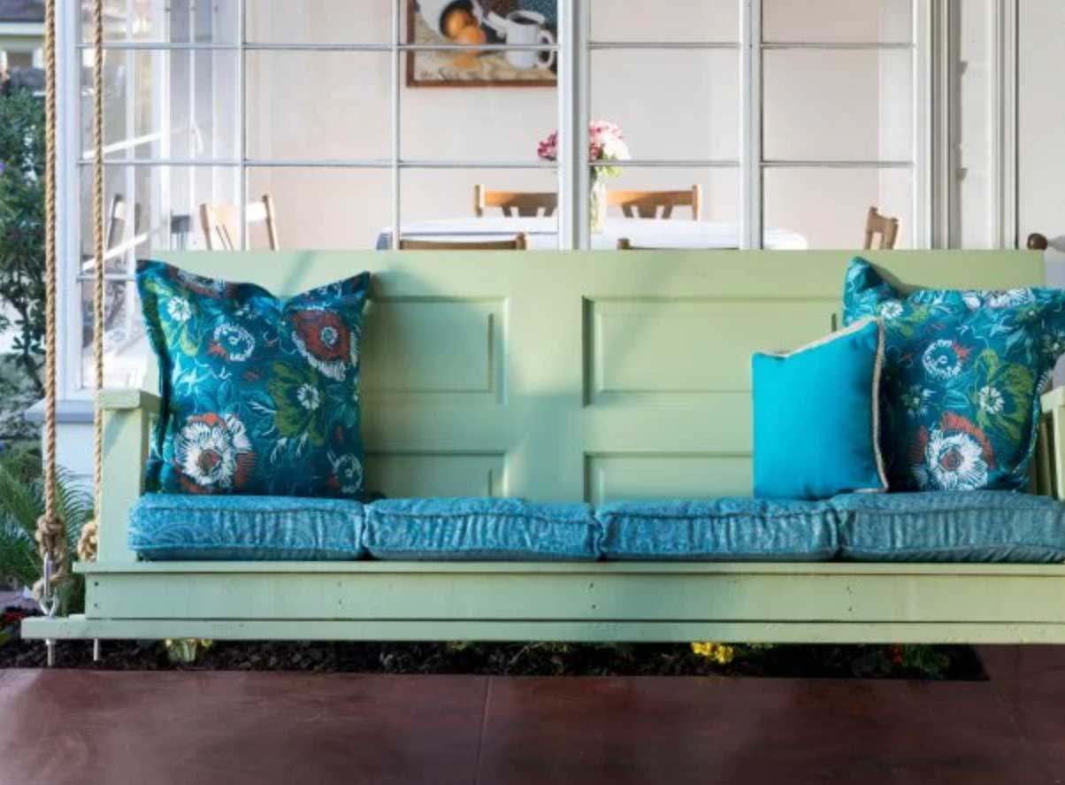 spruce up a porch swing out of doors