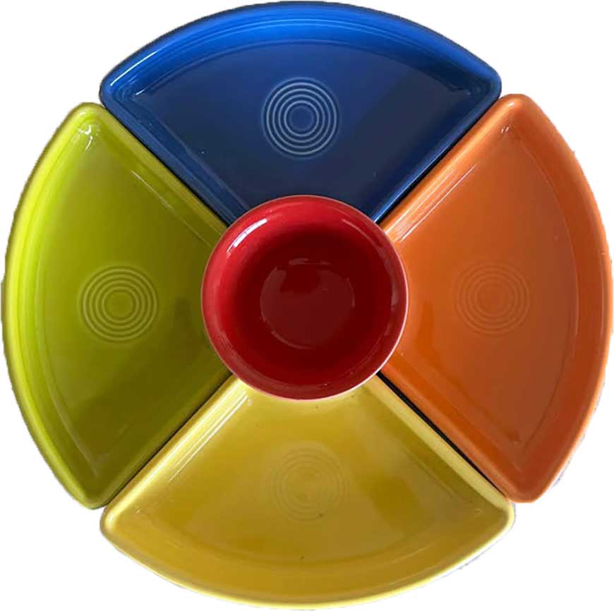 contemporary Fiesta relish tray