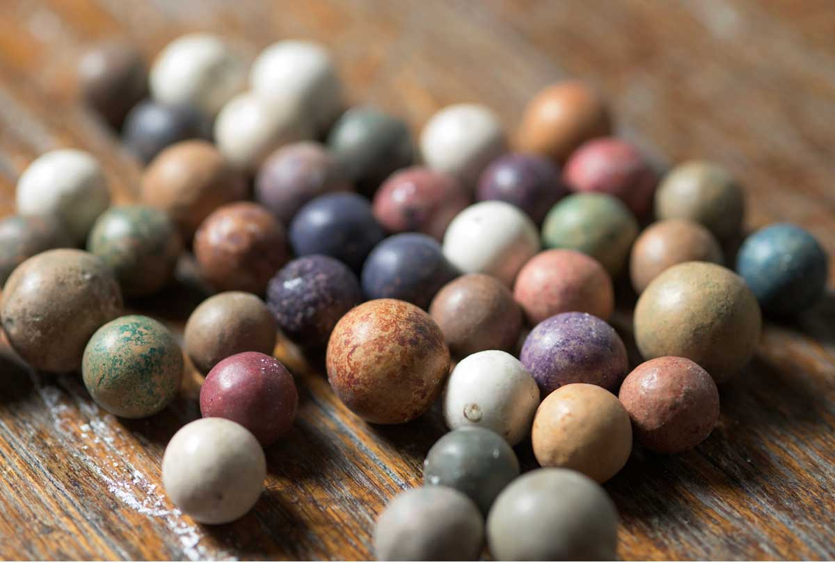 antique clay marbles