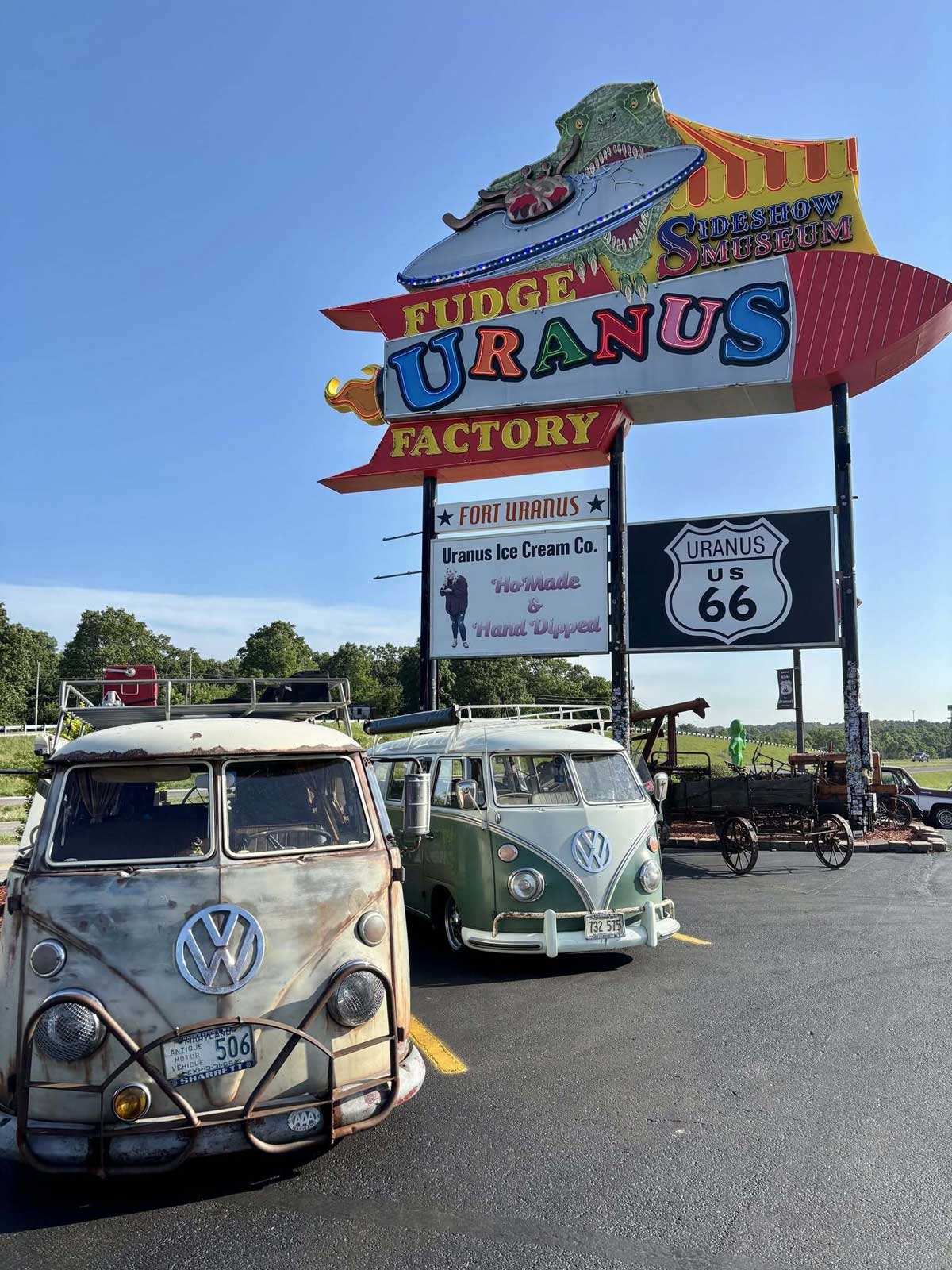 Two vintage Volkswagen vans