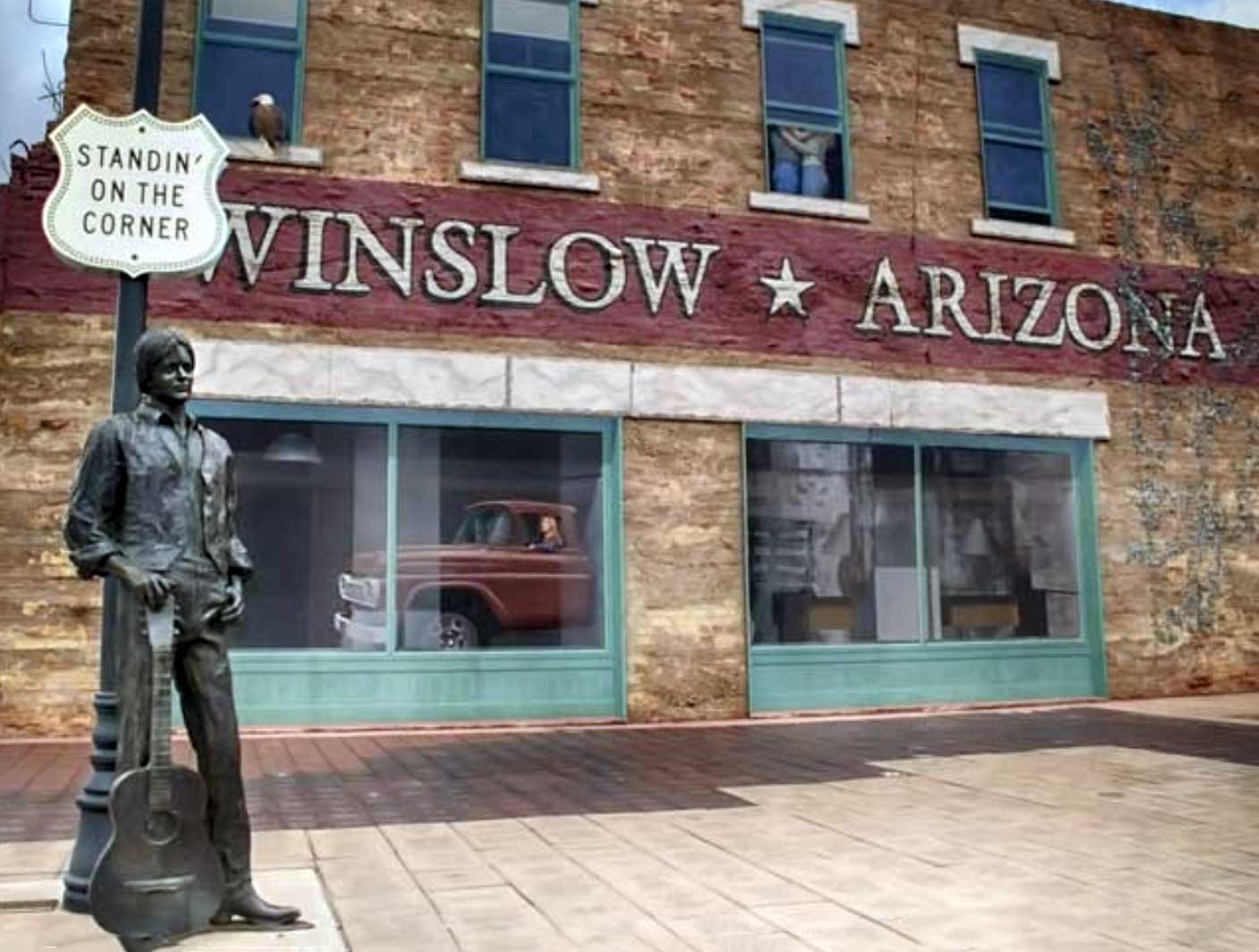 street corner in Winslow, AZ