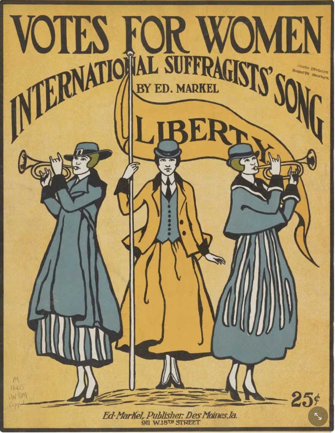 WOMEN7 Sheet music celebrating the suffragist movement